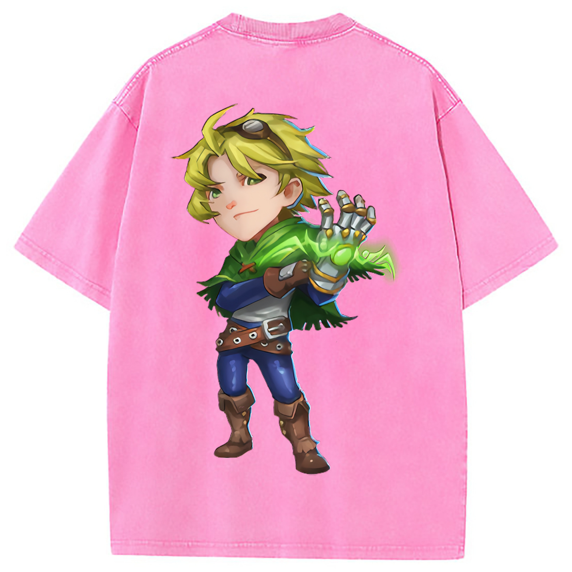 （画像用） リーグ・オブ・レジェンド League of Legends LOL 綿100% ヴィンテージ風 半袖Tシャツ（背面プリント）
